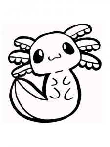 Axolotl coloring page - picture 21