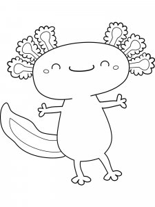 Axolotl coloring page - picture 25