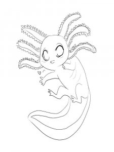 Axolotl coloring page - picture 7
