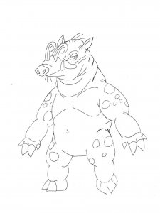 Babirusa coloring page - picture 3