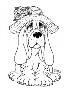 Basset Hound coloring page - picture 1