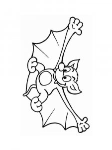 Bat coloring page - picture 11