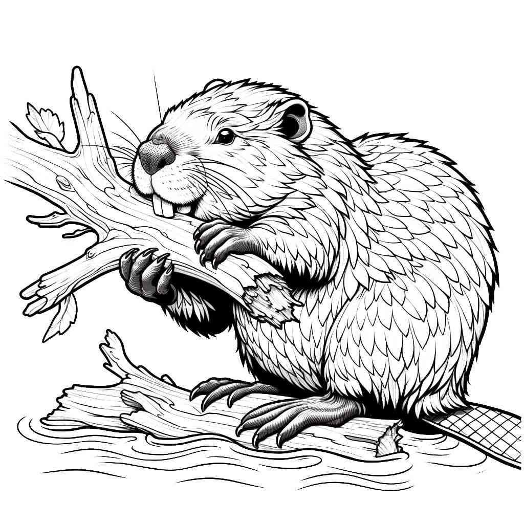 Beaver coloring pages