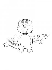 Beaver coloring page - picture 27