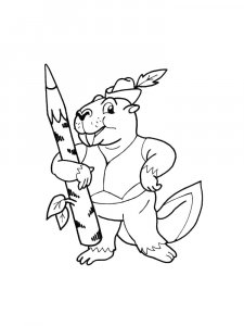 Beaver coloring page - picture 28