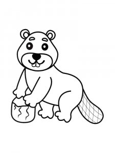 Beaver coloring page - picture 29