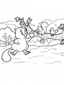 Beaver coloring page - picture 31