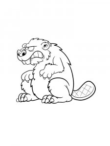 Beaver coloring page - picture 38