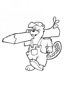Beaver coloring page - picture 42