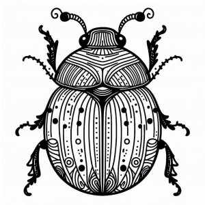 Beetle coloring page - picture 1