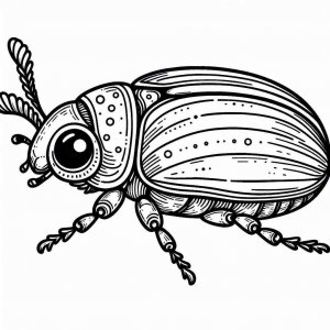 Beetle coloring page - picture 11