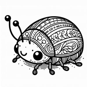 Beetle coloring page - picture 12