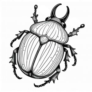 Beetle coloring page - picture 13