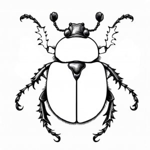 Beetle coloring page - picture 14