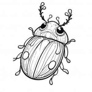 Beetle coloring page - picture 16
