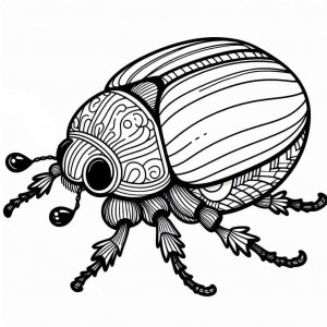 Beetle coloring page - picture 17