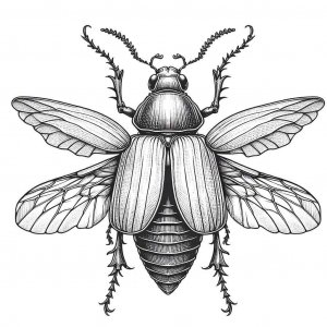 Beetle coloring page - picture 18
