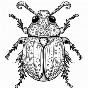 Beetle coloring page - picture 19