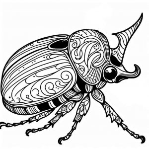 Beetle coloring page - picture 2
