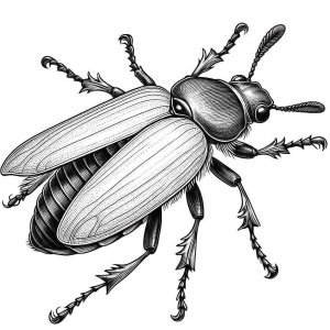 Beetle coloring page - picture 20