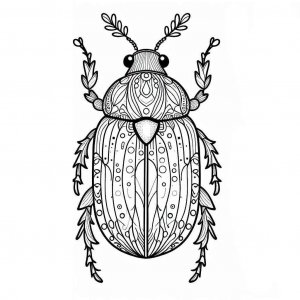 Beetle coloring page - picture 21