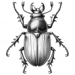 Beetle coloring page - picture 22