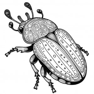 Beetle coloring page - picture 23