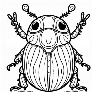 Beetle coloring page - picture 24