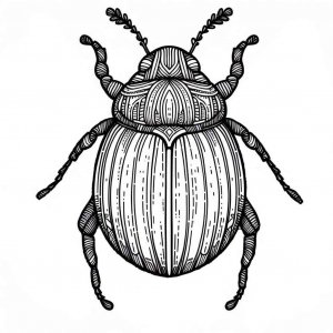 Beetle coloring page - picture 25
