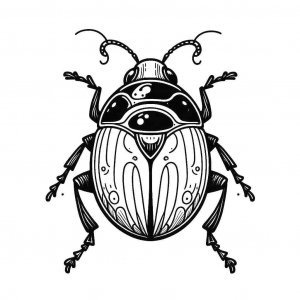 Beetle coloring page - picture 26