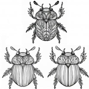 Beetle coloring page - picture 3