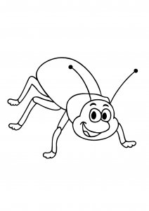 Cute Beetle Coloring Page