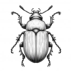 Beetle coloring page - picture 4