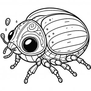 Beetle coloring page - picture 6