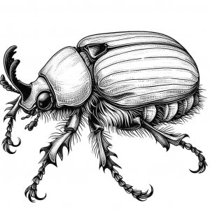 Beetle coloring page - picture 8