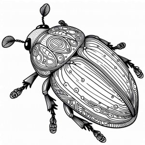 Beetle coloring page - picture 9