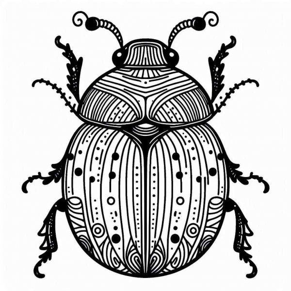 Beetle coloring pages