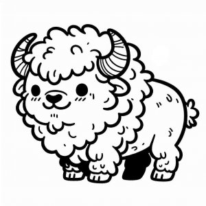 Bison coloring page - picture 12