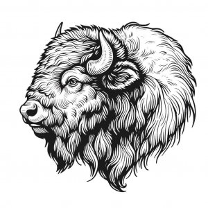 Bison coloring page - picture 13