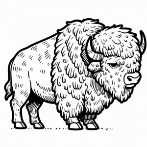 Bison coloring page - picture 14