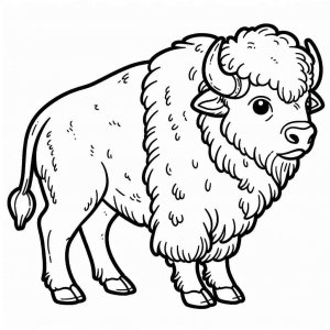 Bison coloring page - picture 15