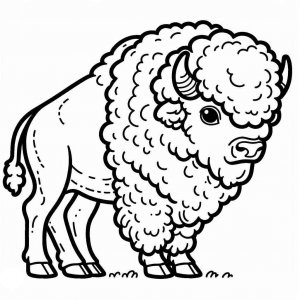 Bison coloring page - picture 16