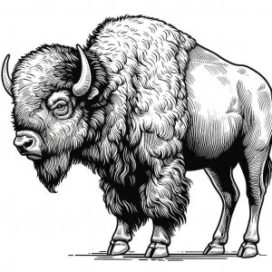 Bison coloring page - picture 18