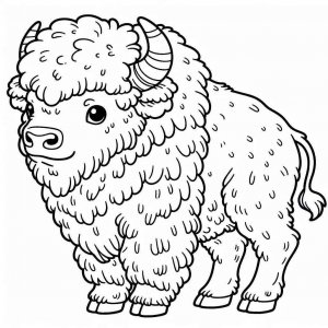 Bison coloring page - picture 23