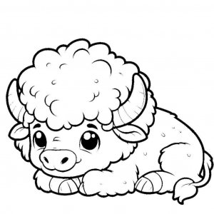 Bison coloring page - picture 24