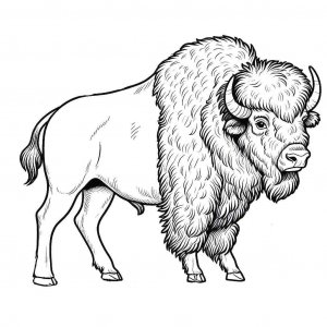 Bison coloring page - picture 26
