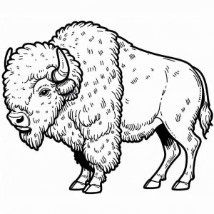 Bison coloring page - picture 4