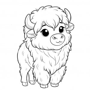 Bison coloring page - picture 5