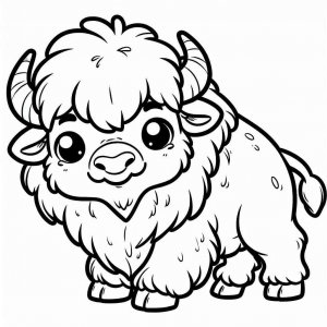 Bison coloring page - picture 6