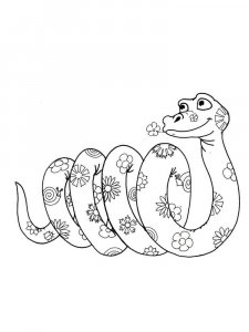 Boa snake coloring page - picture 7
